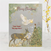 Boganhues Luxury Print Christmas Theme Karte (Gelbe Blume)