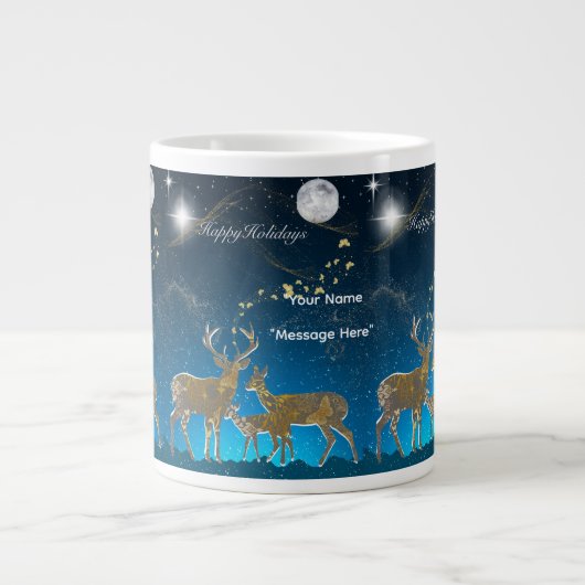 Boganhues Luxus Print Christmas Geschenk Jumbo-Tasse (Vorderseite)