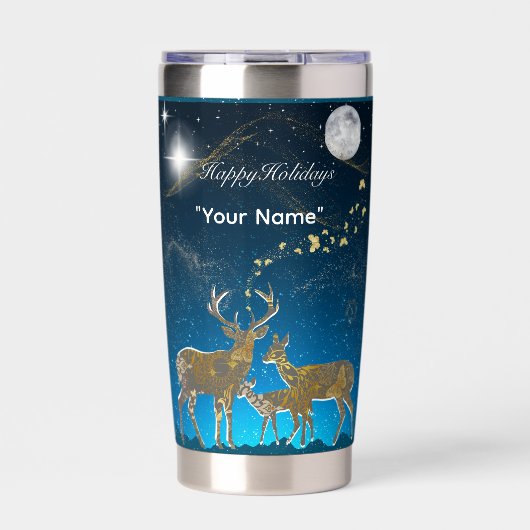 Boganhues Premium Christmas Print Thermobecher (Vorderseite)