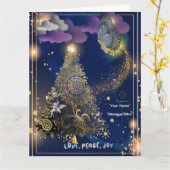 Boganhues Print Christmas Faltkarte Karte (Gelbe Blume)