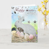 Boganhues Print Easter Bunny Karte (Gelbe Blume)