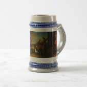 Bogdani Flamingo und andere Vögel in einer Landsch Bierglas (VorderseiteRechts)