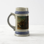 Bogdani Flamingo und andere Vögel in einer Landsch Bierglas (Links)