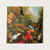 Bogdani Jakob Two Macaws a Cockatoo Wandteppich (Vorderseite (Horizontal))