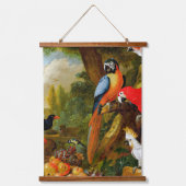 Bogdani Jakob Two Macaws a Cockatoo Wandteppich Mit Holzrahmen (Vorderseite)