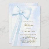 Bogen auf blauem Wasser | Taufe Einladung (Vorne/Hinten)