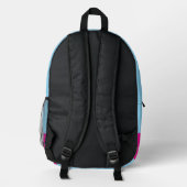 Bogen auf Rosa Bedruckter Rucksack (Rückseite)
