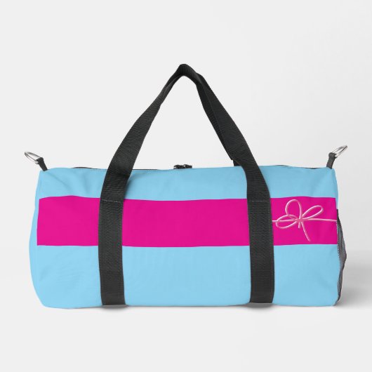 Bogen auf Rosa Klein Duffle Bag (Vorderseite)