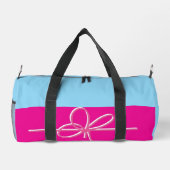 Bogen auf Rosa Klein Duffle Bag (Rückseite)