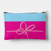 Bogen auf Rosa Klein Zubehörtasche (Rückseite)