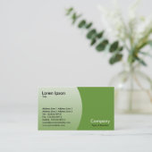 Bogen - Avocado-Grün Visitenkarte (Stehend Vorderseite)