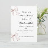Bogen Baby Shower Einladung (Stehend Vorderseite)