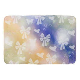 Bogen, Band, weiß, Pastellfarben, Herz, Licht, Ros Badematte