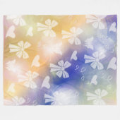 Bogen, Band, weiß, Pastellfarben, Herz, Licht, Ros Fleecedecke (Vorderseite (Horizontal))