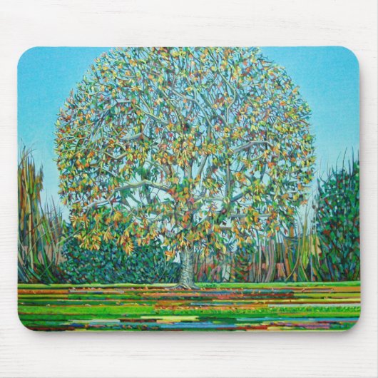Bogen-Baum-Herbst Mousepad (Vorne)