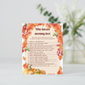 Bögen, Blätter, Kürbisse Wer das meiste beste Spie (Stehend Vorderseite)