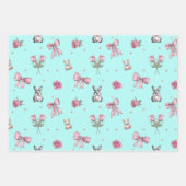 Bogen, Bunnien und Blume Geschenkpapier Set (Vorderseite 3)