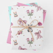 Bogen, Bunnien und Blume Geschenkpapier Set (Beispiel)