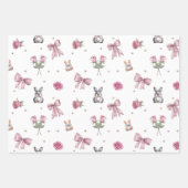 Bogen, Bunnien und Blume Geschenkpapier Set (Vorderseite)