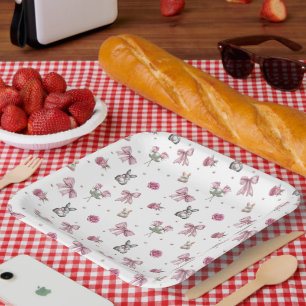 Bogen, Bunnien und Blume Pappteller
