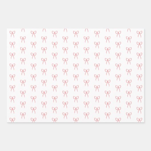 Bögen Coquette in hellrosa Wrapping Paper Geschenkpapier Set (Vorderseite 3)