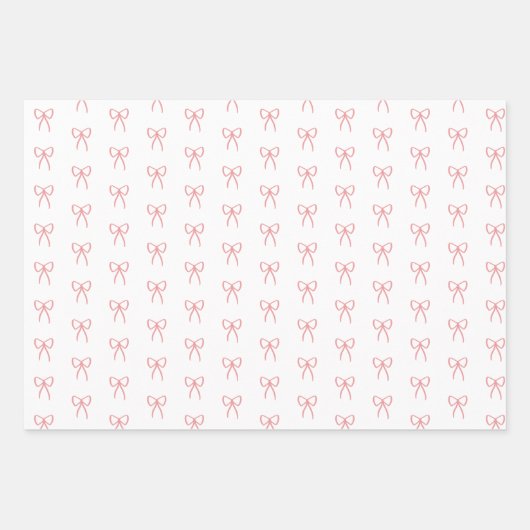 Bögen Coquette in hellrosa Wrapping Paper Geschenkpapier Set (Vorderseite 2)