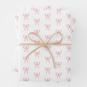 Bögen Coquette in hellrosa Wrapping Paper Geschenkpapier Set (Beispiel)