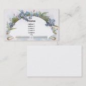 Bogen der blauen Vergissmeinnichte Visitenkarte (Vorne/Hinten)