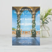 Bögen der eleganten Hochzeits-Einladung Italiens Einladung (Stehend Vorderseite)