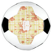 Bogen der gelben Orange Feminine Coquette Fußball (Gedreht)