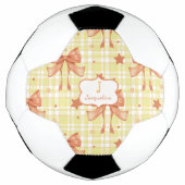 Bogen der gelben Orange Feminine Coquette Fußball (Vorderseite)