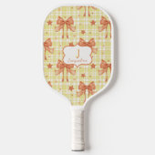 Bogen der gelben Orange Feminine Coquette Pickleball Schläger (Vorderseite)
