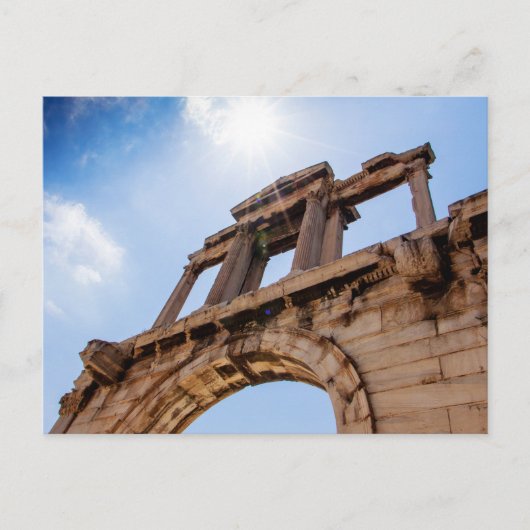 Bogen des Hadrian, Athen, Griechenland Postkarte (Vorderseite)
