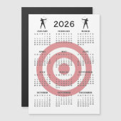 Bogen-Design 2026 Kalender Magnetkarte (Vorne/Hinten)