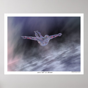 Bogen eines Tauchers Poster