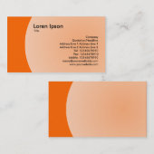 Bogen-Entwurf - Orange Visitenkarte (Vorne/Hinten)