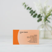 Bogen-Entwurf - Orange Visitenkarte (Stehend Vorderseite)