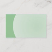 Bogen-Entwurf - verblaßtes Grün Visitenkarte (Rückseite)