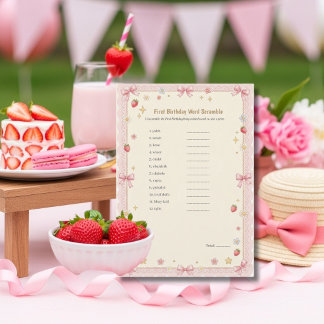 Bogen Erstes Geburtstagswort-Entwirrspiel Karte