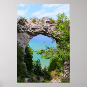 Bogen-Felsen Mackinac Insel Poster