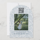 Bogen-Foto-Blumen-Toile-Script-Save-the-Date-Karte Einladung (Rückseite)