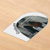 Bogen Foto Moderne, schlichte Graduierungsparty Acryleinladungen (Ablage )