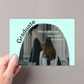 Bogen Foto Moderne, schlichte Graduierungsparty Acryleinladungen (Insitu (Handheld))