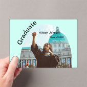 Bogen Foto Moderne, schlichte Graduierungsparty Acryleinladungen (Insitu (Handheld))