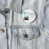 Bogen Foto Moderne, schlichte Graduierungsparty Button (Beispiel)
