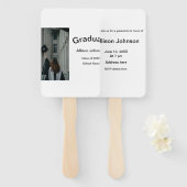 Bogen Foto Moderne, schlichte Graduierungsparty Fächer (Vorne und Hinten)