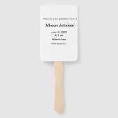 Bogen Foto Moderne, schlichte Graduierungsparty Fächer (Rückseite)