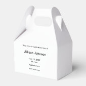 Bogen Foto Moderne, schlichte Graduierungsparty Geschenkschachtel (Rückseite)