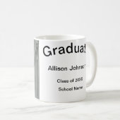 Bogen Foto Moderne, schlichte Graduierungsparty Kaffeetasse (VorderseiteRechts)
