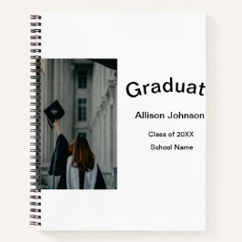 Bogen Foto Moderne, schlichte Graduierungsparty Notizblock